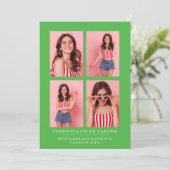 CLASSY CHIC PHOTO COLLAGE FAIRE-PART DE DIPLÔME (Debout devant)
