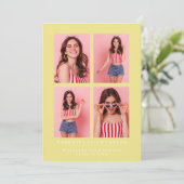 CLASSY CHIC PHOTO COLLAGE FAIRE-PART DE DIPLÔME (Debout devant)