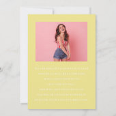 CLASSY CHIC PHOTO COLLAGE FAIRE-PART DE DIPLÔME (Dos)