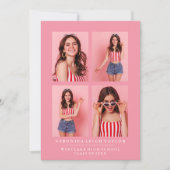 CLASSY CHIC PHOTO COLLAGE FAIRE-PART DE DIPLÔME (Devant)