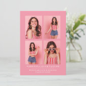 CLASSY CHIC PHOTO COLLAGE FAIRE-PART DE DIPLÔME (Debout devant)