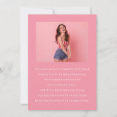 CLASSY CHIC PHOTO COLLAGE FAIRE-PART DE DIPLÔME (Dos)