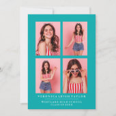 CLASSY CHIC PHOTO COLLAGE FAIRE-PART DE DIPLÔME (Devant)