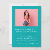 CLASSY CHIC PHOTO COLLAGE FAIRE-PART DE DIPLÔME (Dos)