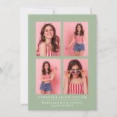 CLASSY CHIC PHOTO COLLAGE FAIRE-PART DE DIPLÔME (Devant)