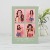 CLASSY CHIC PHOTO COLLAGE FAIRE-PART DE DIPLÔME (Debout devant)