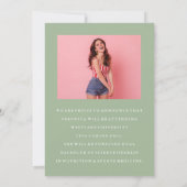 CLASSY CHIC PHOTO COLLAGE FAIRE-PART DE DIPLÔME (Dos)