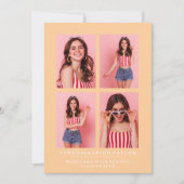 CLASSY CHIC PHOTO COLLAGE FAIRE-PART DE DIPLÔME (Devant)
