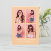 CLASSY CHIC PHOTO COLLAGE FAIRE-PART DE DIPLÔME (Debout devant)