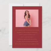 CLASSY CHIC PHOTO COLLAGE FAIRE-PART DE DIPLÔME (Dos)