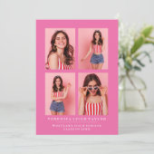 CLASSY CHIC PHOTO COLLAGE FAIRE-PART DE DIPLÔME (Debout devant)