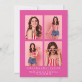 CLASSY CHIC PHOTO COLLAGE FAIRE-PART DE DIPLÔME (Devant)