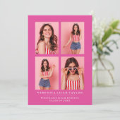 CLASSY CHIC PHOTO COLLAGE FAIRE-PART DE DIPLÔME (Debout devant)