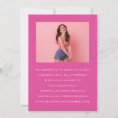 CLASSY CHIC PHOTO COLLAGE FAIRE-PART DE DIPLÔME (Dos)