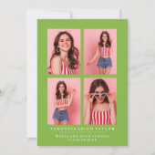 CLASSY CHIC PHOTO COLLAGE FAIRE-PART DE DIPLÔME (Devant)