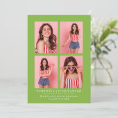 CLASSY CHIC PHOTO COLLAGE FAIRE-PART DE DIPLÔME (Debout devant)