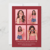 CLASSY CHIC PHOTO COLLAGE FAIRE-PART DE DIPLÔME (Devant)