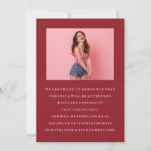 CLASSY CHIC PHOTO COLLAGE FAIRE-PART DE DIPLÔME (Dos)