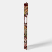 Classy Chic Retro Faux Shiny  Floral Pattern Case-Mate iPhone Case (Achterkant / Rechts)