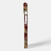 Classy Chic Retro Faux Shiny  Floral Pattern Case-Mate iPhone Case (Achterkant / Links)