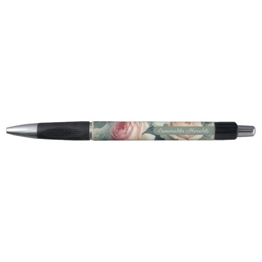 Classy Chic Rozen Fine Art Botanische Schilderij Pen (Voorkant)