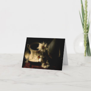 Classy China Koffie Blank Notecard met madeliefjes Kaart
