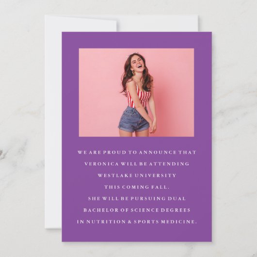 CLASSY CHIQUE FOTOCOLLAGE AFSTUDEREN AANKONDIGING (Achterkant)