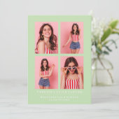 CLASSY CHIQUE FOTOCOLLAGE AFSTUDEREN AANKONDIGING (Staand voorkant)