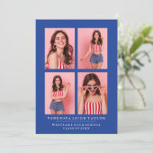 CLASSY CHIQUE FOTOCOLLAGE AFSTUDEREN AANKONDIGING (Staand voorkant)