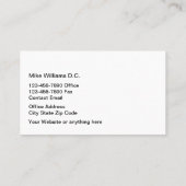 Classy Chiropractor Theme Visitekaartjes (Achterkant)