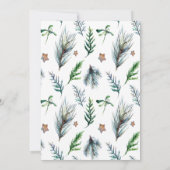 Classy Christmas Wreath Fête Invitation (Dos)