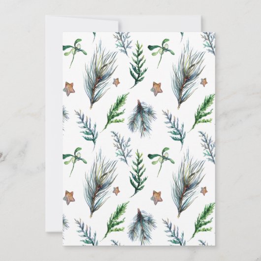 Classy Christmas Wreath Fête Invitation (Dos)