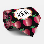 Classy Class Monogram Apple Pattern-leraar Stropdas (Opgerold)