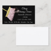 Classy Cleaning Service Elegant Gold Pink Visitekaartje (Voorkant / Achterkant)