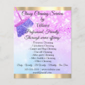 Classy Cleaning Service House houdt roze glitter Flyer (Voorkant)