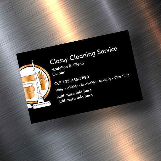 Classy Cleaning Service Magnetisch Visitekaartje