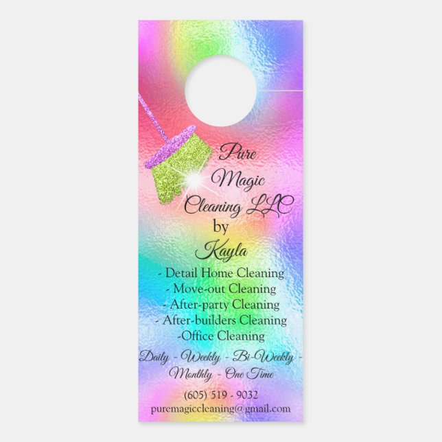 Classy Cleaning Service Move-out Holograph Broom (Achterkant)