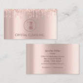 Classy Cleaning Service Roos Glitter Drivers Visitekaartje (Voorkant / Achterkant)