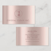 Classy Cleaning Service Roos Gold Simple Visitekaartje (Voorkant / Achterkant)