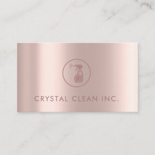 Classy Cleaning Service Roos Gold Simple Visitekaartje