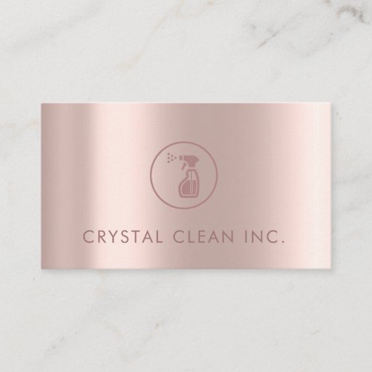 Classy Cleaning Service Roos Gold Simple Visitekaartje (Voorkant)