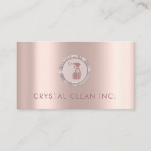 Classy Cleaning Service Roos Gold Simple Visitekaartje