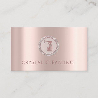 Classy Cleaning Service Roos Gold Simple Visitekaartje