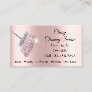 Classy Cleaning Service Zilver Roze Zakelijk Visit Visitekaartje