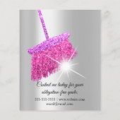 Classy Cleaning Services House houdt grijs roze Flyer (Achterkant)