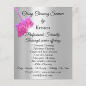 Classy Cleaning Services House houdt grijs roze Flyer (Voorkant)