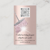 Classy Cleaning Services House QRCode Logo houden Visitekaartje (Achterkant)