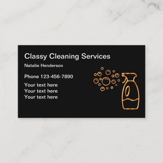 Classy Cleaning Services Visitekaartje (Voorkant)