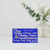 Classy Cleaning Trash Removal Maid Gold Logo QR Visitekaartje (Staand voorkant)