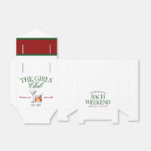 Classy Cocktails Green & Red Bach Weekend Bedankdoosjes (Uitgevouwen)